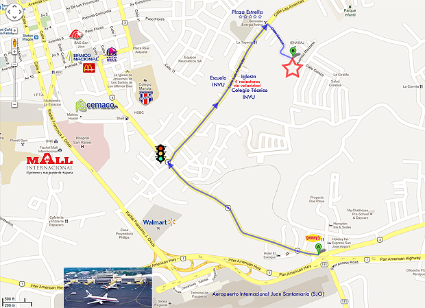 Mapa de nuestra ubicacin en Villas de Alicante, Alajuela.